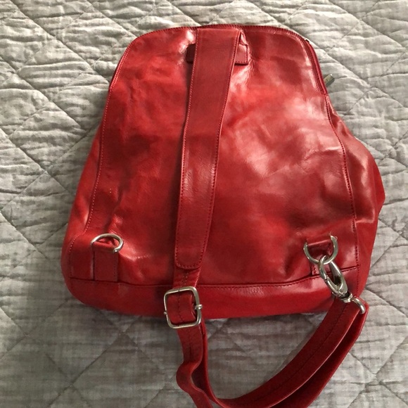 Gorgeous Red Leather Sling Pack - Picture 9 of 11
